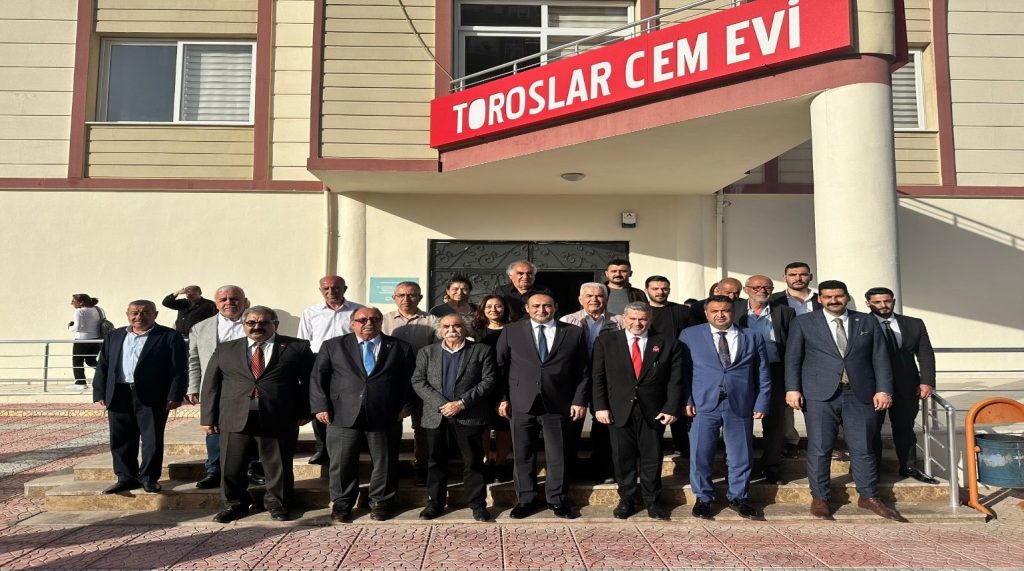 MHP Mersin Milletvekili adayı Dr. Levent UYSAL Toroslar Cemevi’ni ziyaret etti. 23 1024x571