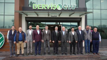 MHP Mersin Milletvekili adayı Dr. Levent UYSAL Dervişoğlu Bakliyat üretim tesislerini ziyaret etti. asda